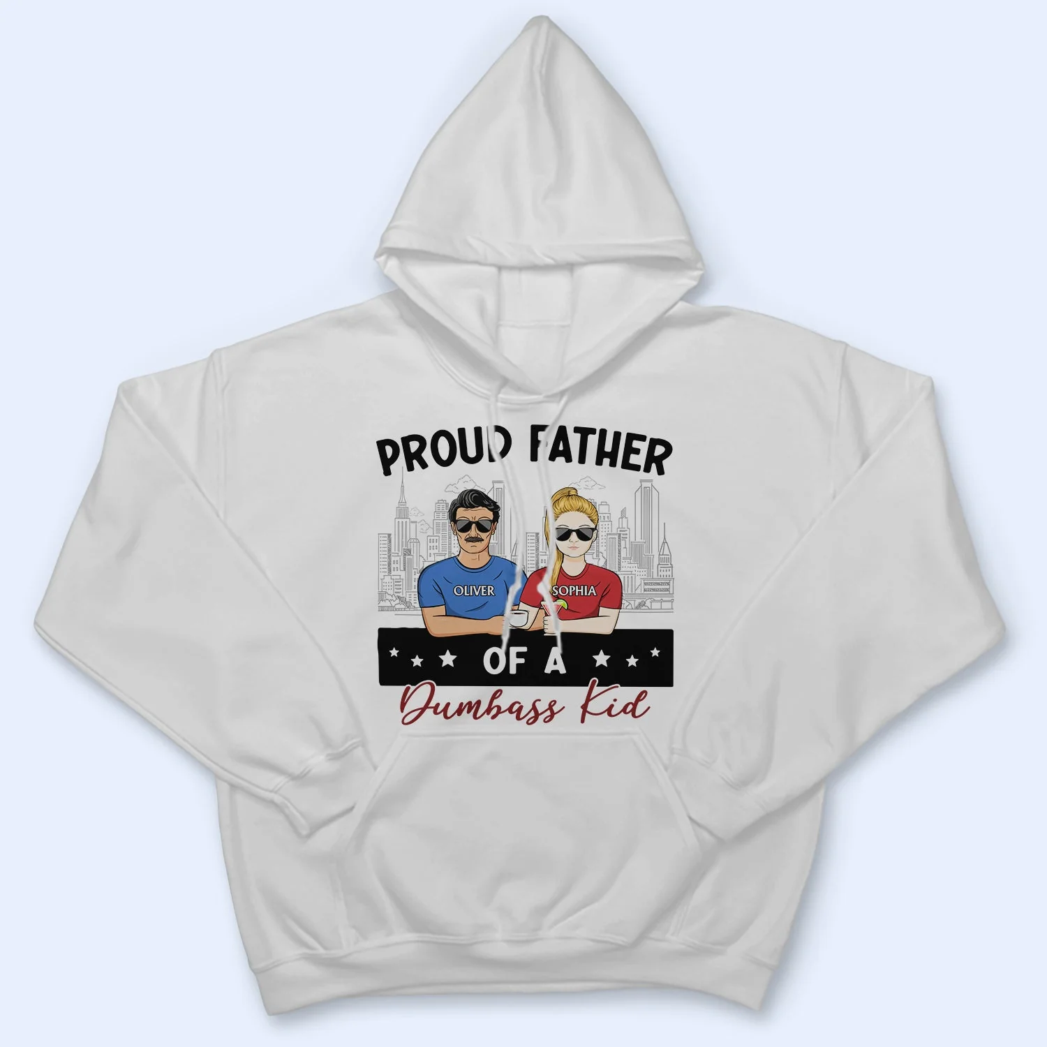 Proud Father Of A Few - Gift For Dad, Father, Grandpa - Personalized T Shirt - Image 4
