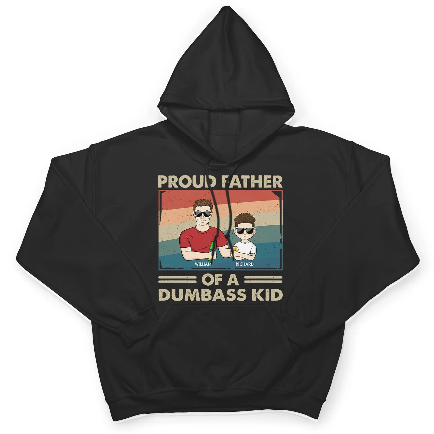 Proud Father Of A Few Kids - Funny Gift For Dad, Father, Grandpa - Personalized T Shirt - Image 4