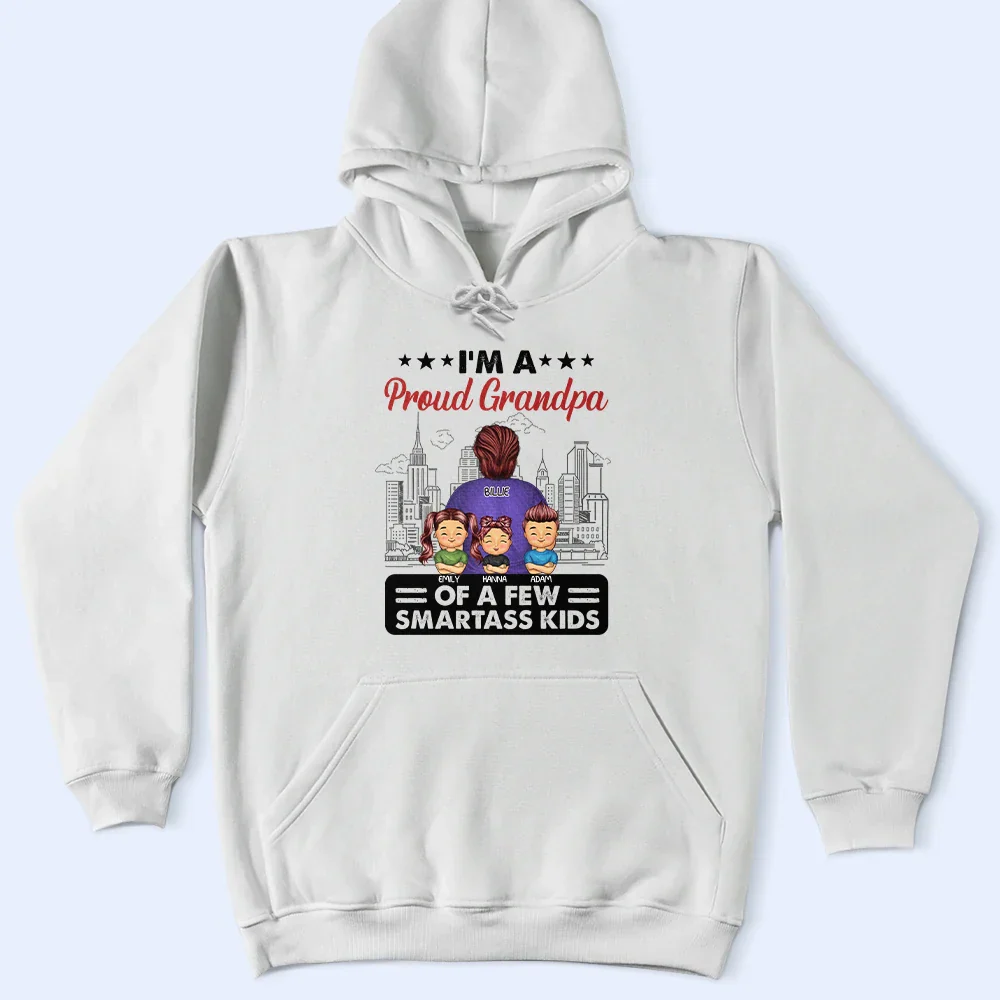 Proud Grandpa Of A Few - Personalized T Shirt - Image 4