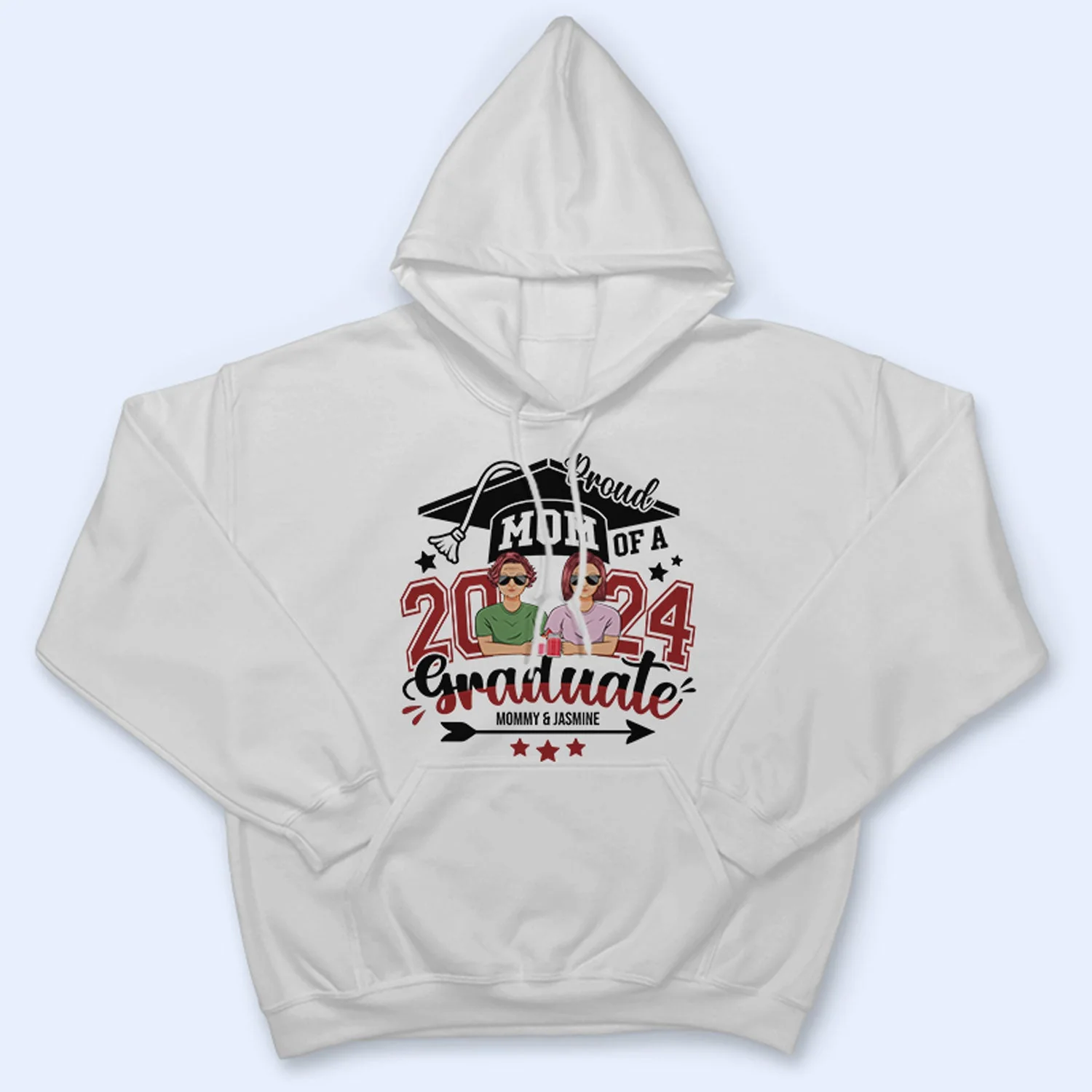 Proud Mom Of A Graduate - Gift For Mother - Personalized T Shirt - Image 4