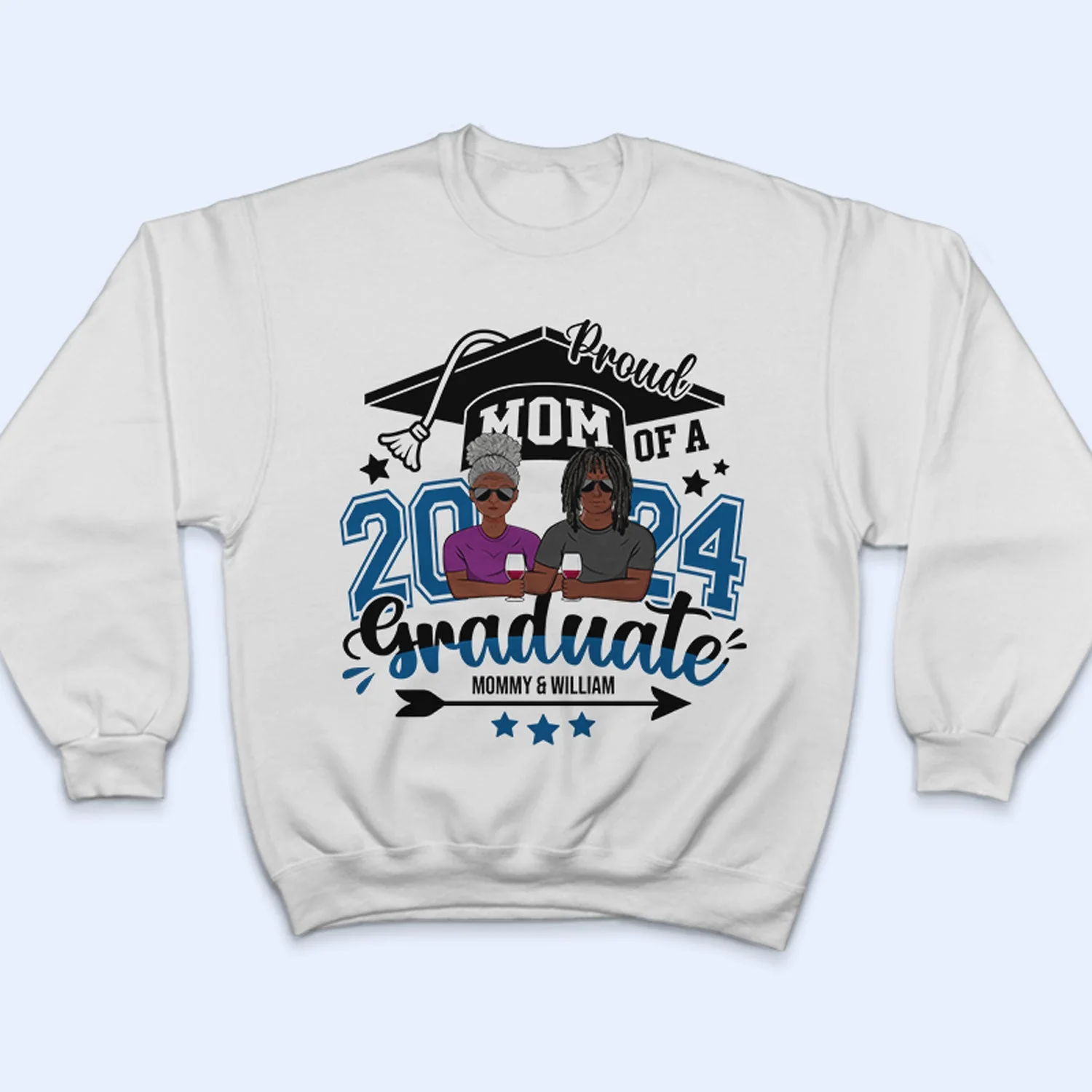Proud Mom Of A Graduate - Gift For Mother - Personalized T Shirt - Image 5
