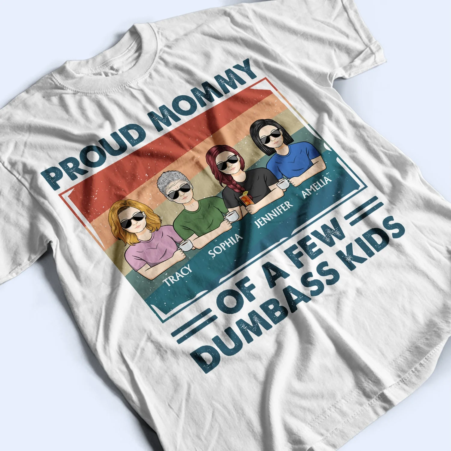 Proud Mother Of A Few Adult & Kid - Funny Gift For Mom, Mother, Grandma - Personalized T Shirt - Image 3