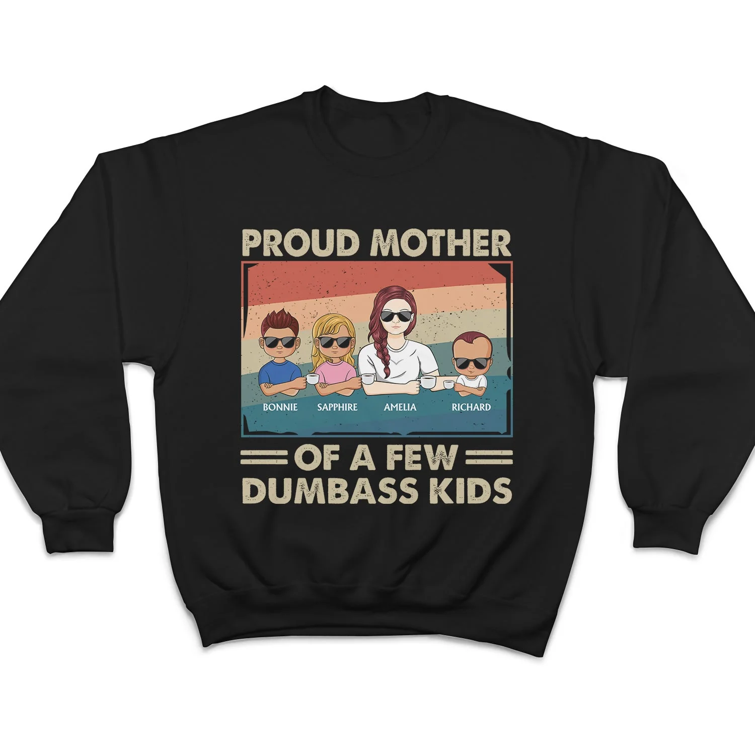 Proud Mother Of A Few - Funny Gift For Mom, Mother, Grandma - Personalized T Shirt - Image 5