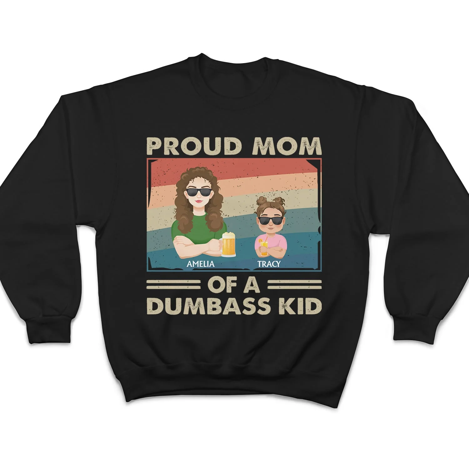 Proud Mother Of A Few Kid & Adult Flat Art - Funny Gift For Mom, Mother, Grandma - Personalized T Shirt - Image 5