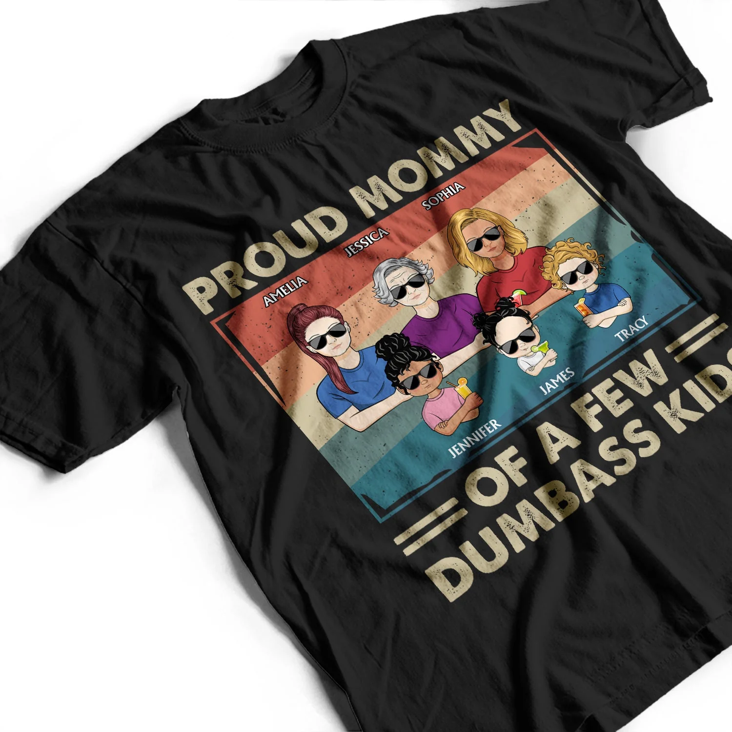 Proud Mother Of A Few Kid & Adult - Funny Gift For Mom, Mother, Grandma - Personalized T Shirt - Image 3