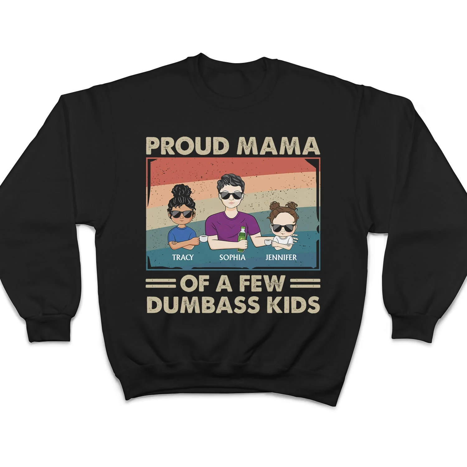 Proud Mother Of A Few Kid & Adult - Funny Gift For Mom, Mother, Grandma - Personalized T Shirt - Image 5