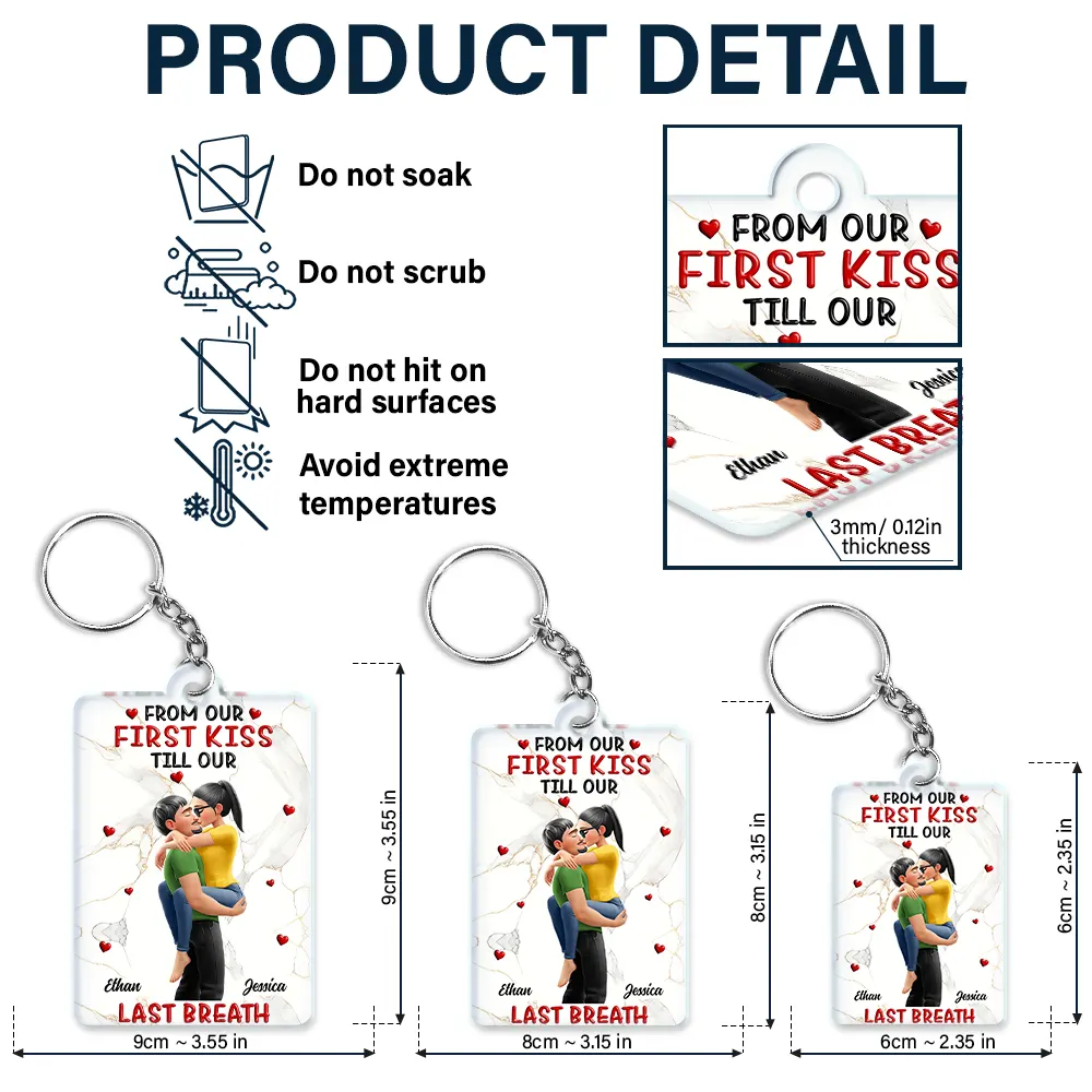 QR Code Forever Yours Favorite Song Couple - Personalized Acrylic Keychain - Image 7