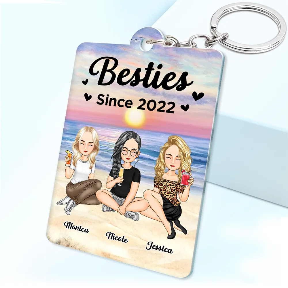QR Song Code Besties Since - Personalized Acrylic Keychain - Image 3