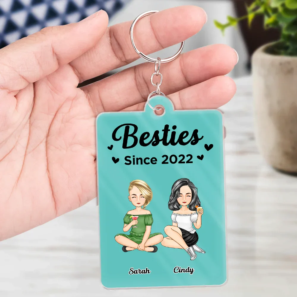 QR Song Code Besties Since - Personalized Acrylic Keychain - Image 5