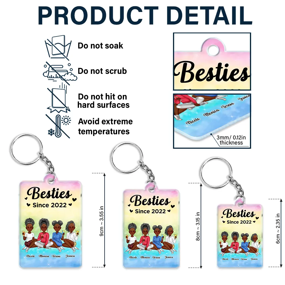 QR Song Code Besties Since - Personalized Acrylic Keychain - Image 6
