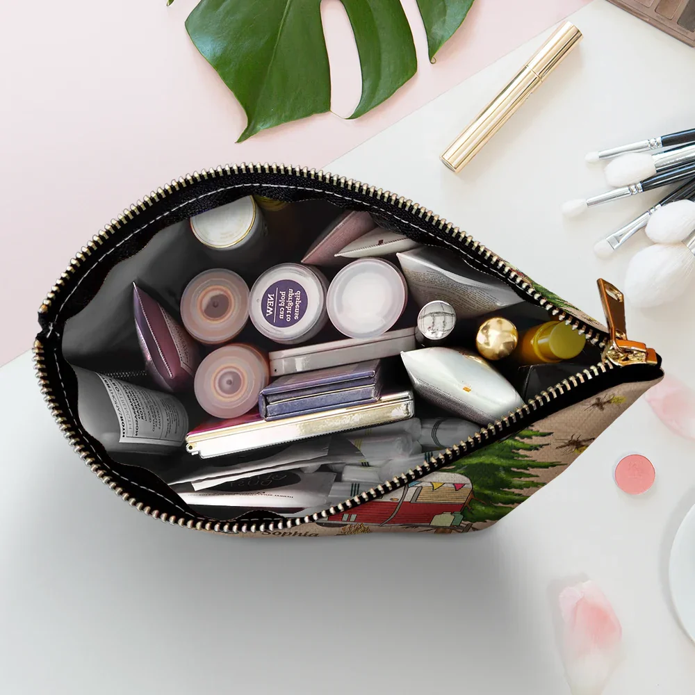 Queen Of The Camper - Personalized Cosmetic Bag - Image 5