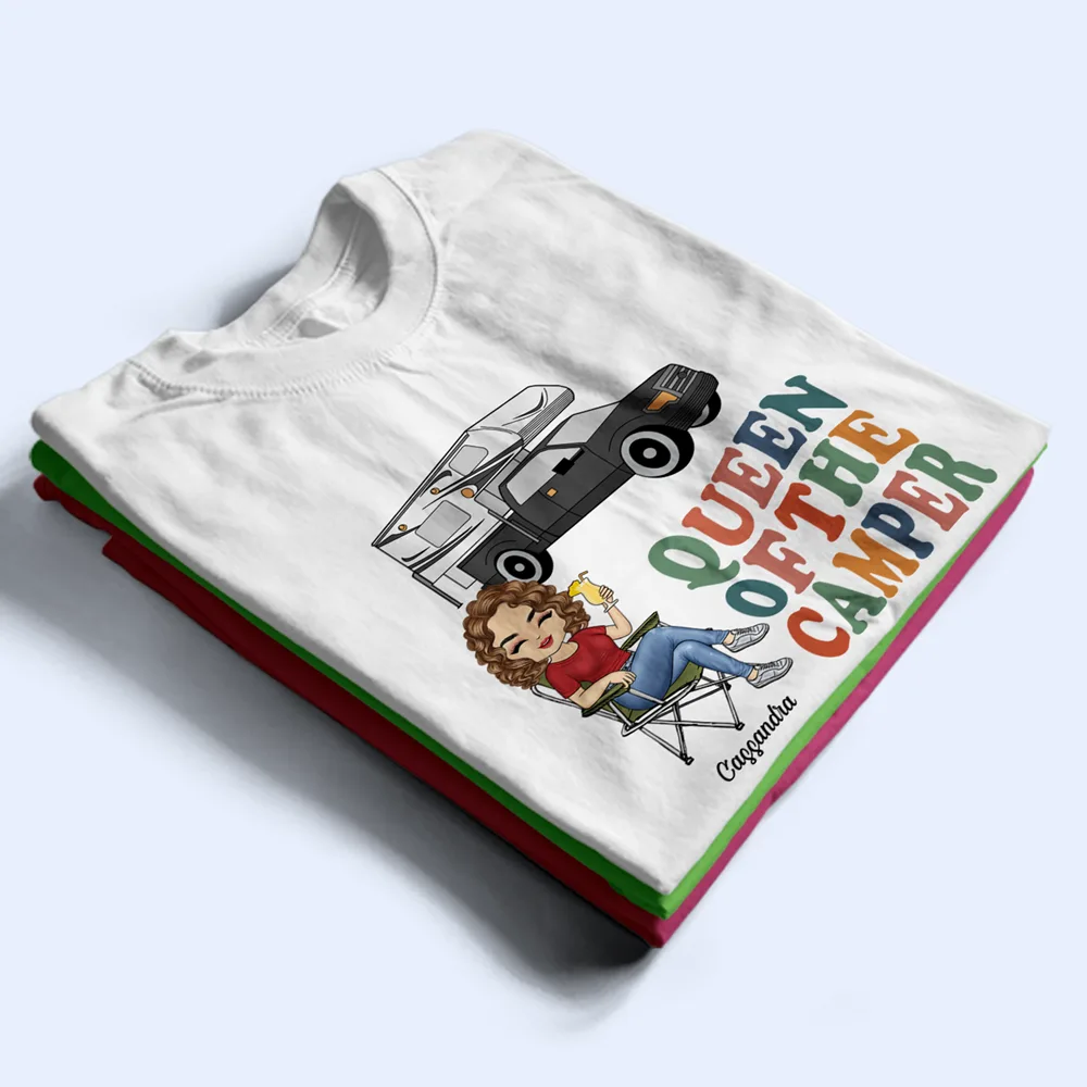 Queen Of The Camper - Personalized T Shirt - Image 2