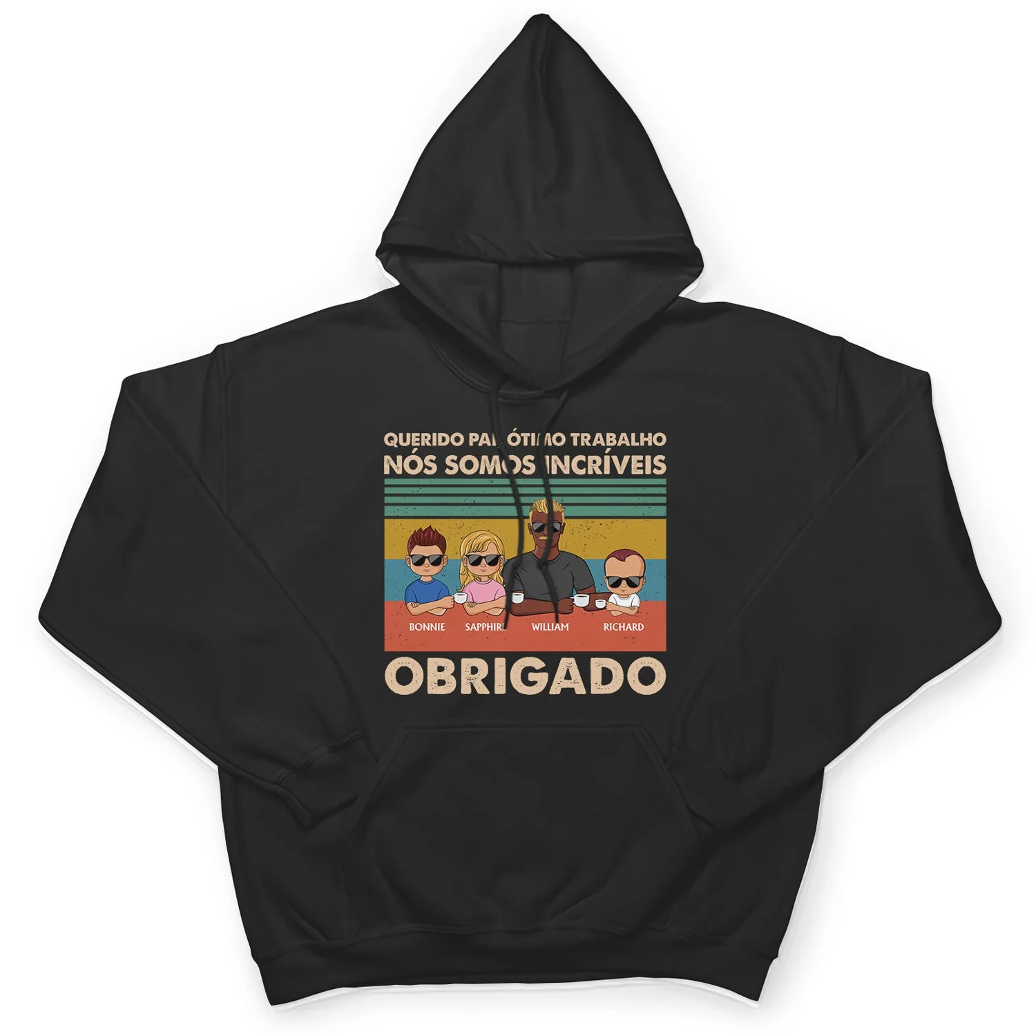 Querido Pai Ótimo Trabalho Nós Somos Incríveis Obrigado Jovem - T Shirt Personalizado - Image 4