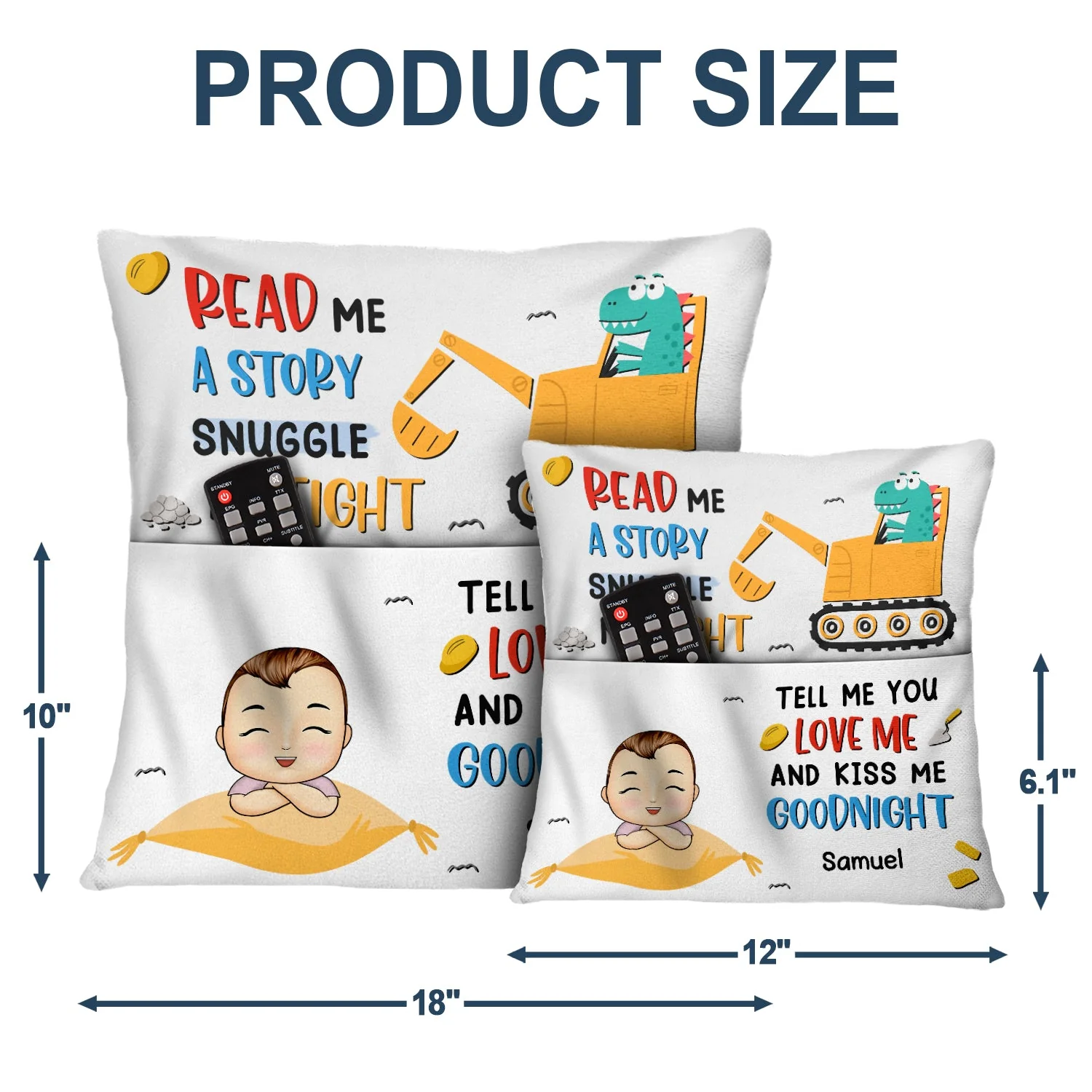 Read Me A Story - Gift For Kids - Personalized Pocket Pillow - Image 5