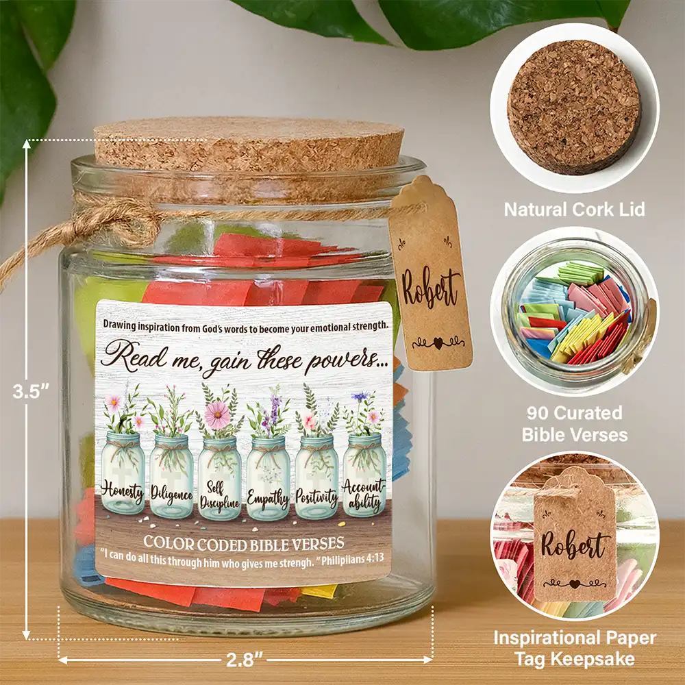 Read Me Gain These Powers - Personalized Bible Verse Jar - Image 3