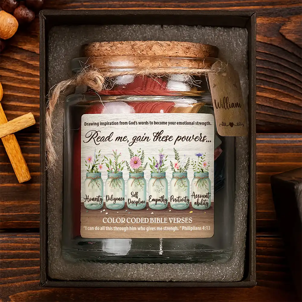 Read Me Gain These Powers - Personalized Bible Verse Jar - Image 5
