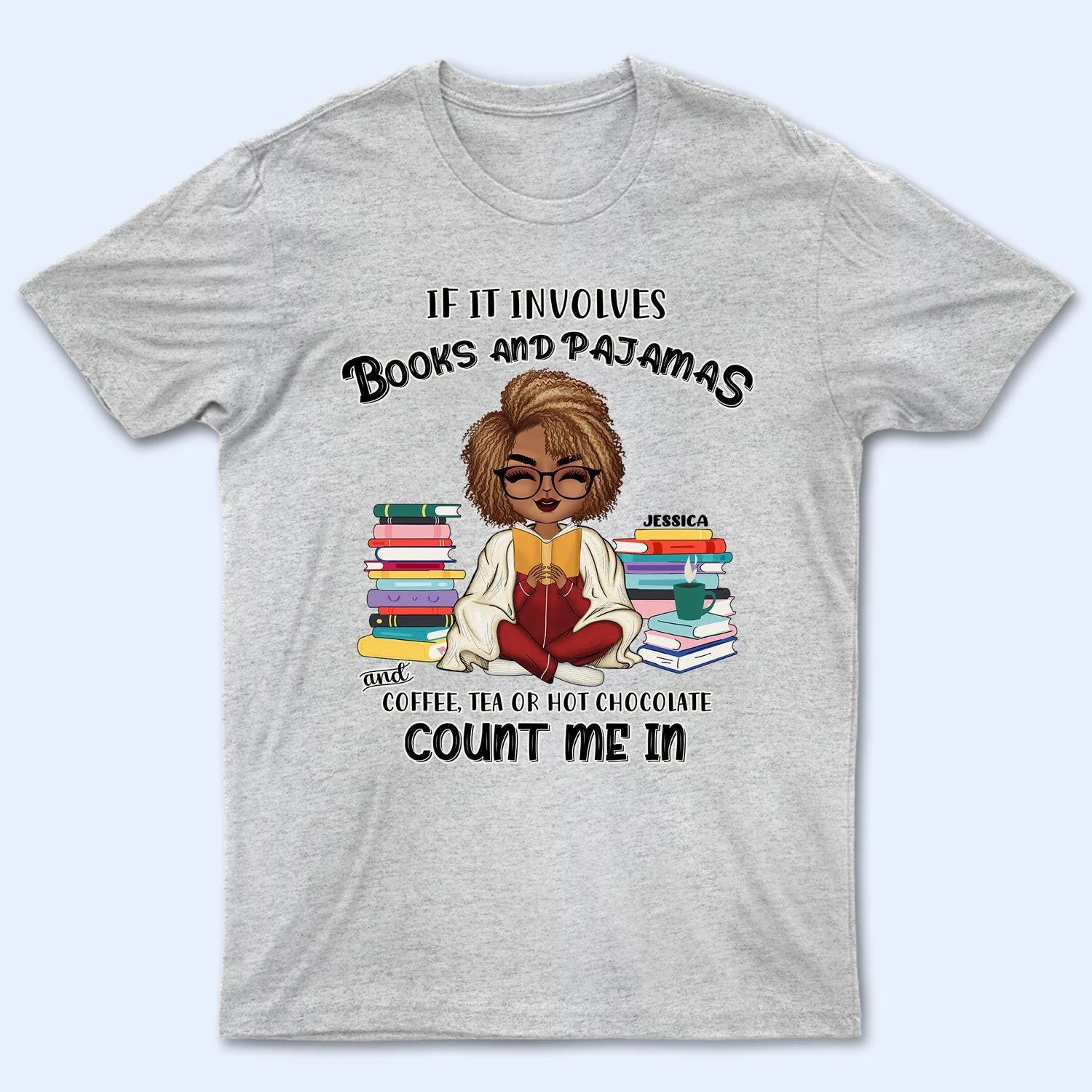 Reading Books And Pajamas - Personalized Custom Hoodie - Image 3