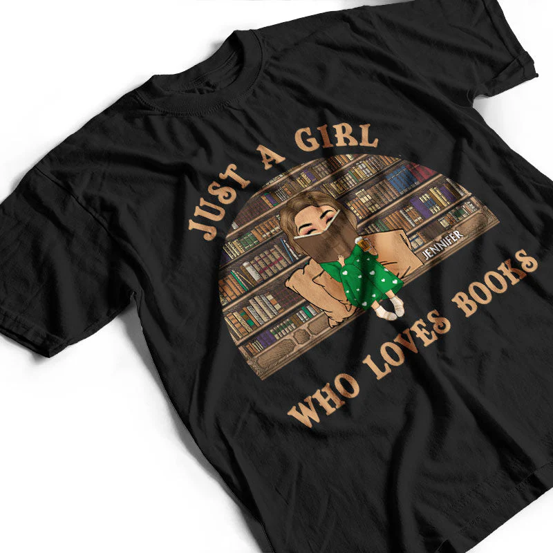 Reading Chibi Girl Just A Girl Who Loves Books - Personalized Custom Hoodie - Image 3