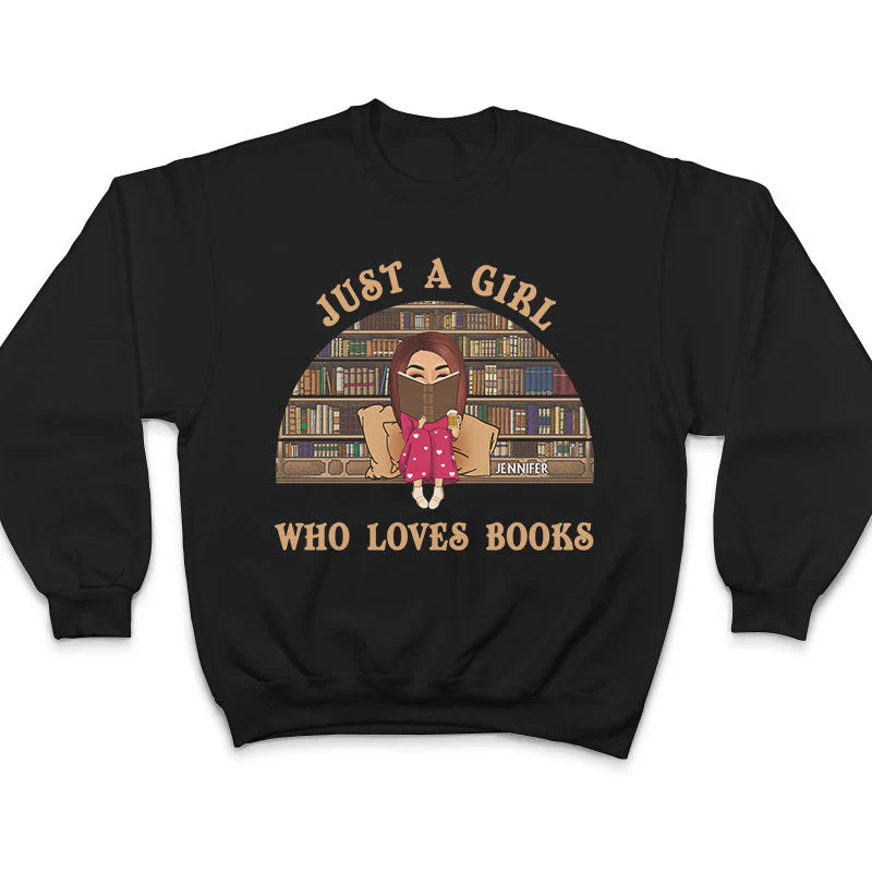 Reading Chibi Girl Just A Girl Who Loves Books - Personalized Custom Hoodie - Image 5