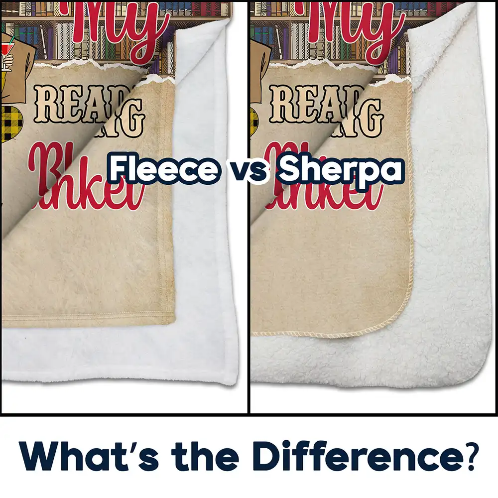 Reading Chibi My Reading Blanket - Personalized Fleece Blanket, Sherpa Blanket - Image 4