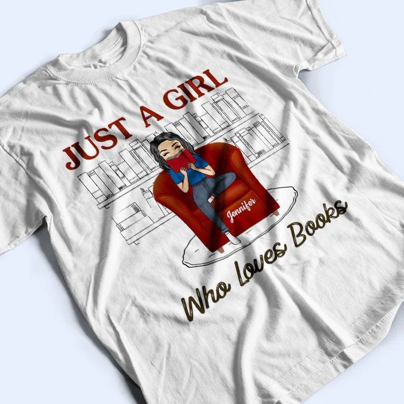 Reading Girl Just A Girl Who Loves Books - Reading Lovers - Personalized Custom Hoodie - Image 3