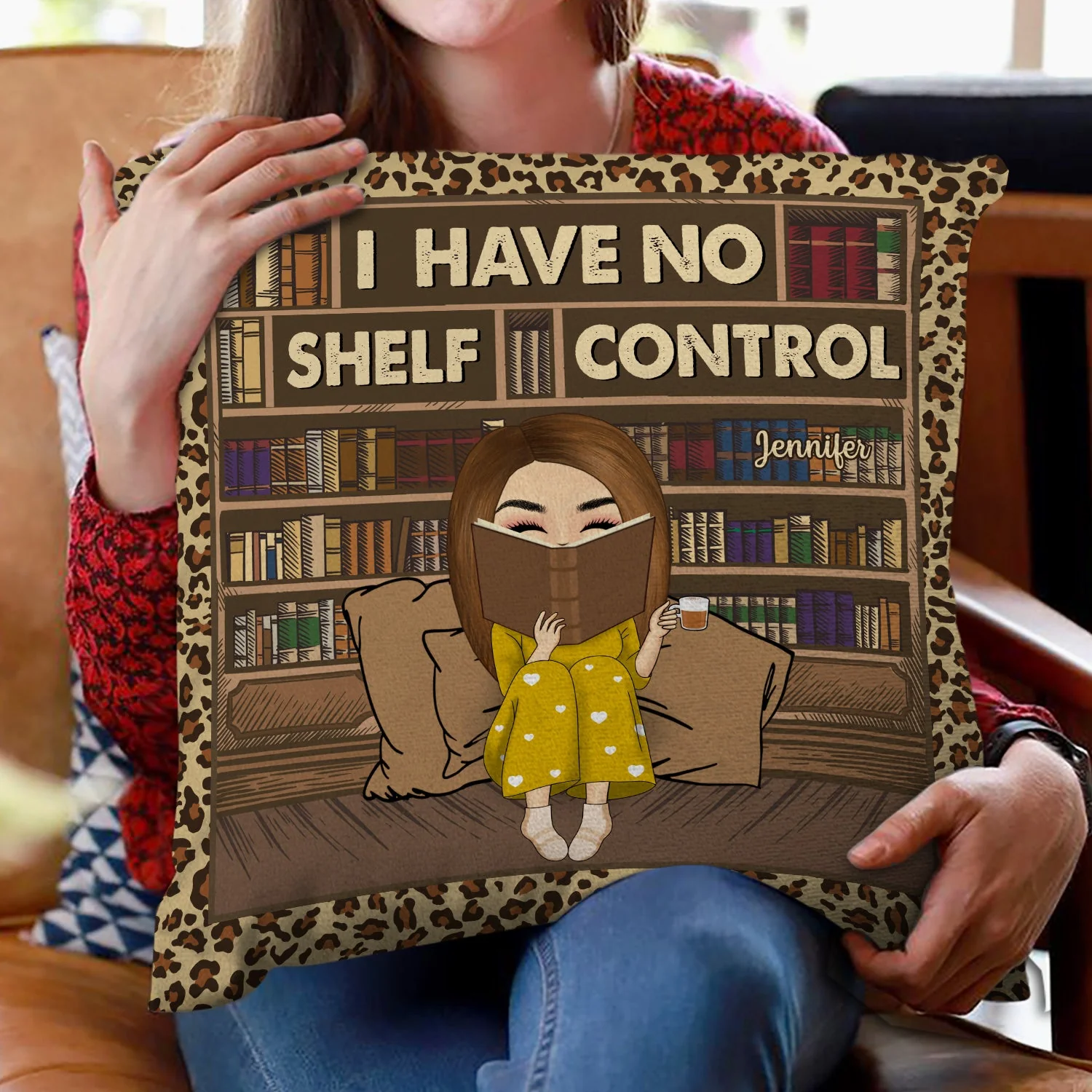 Reading I Have No Shelf Control - Gift For Book Lovers - Personalized Pillow - Image 2