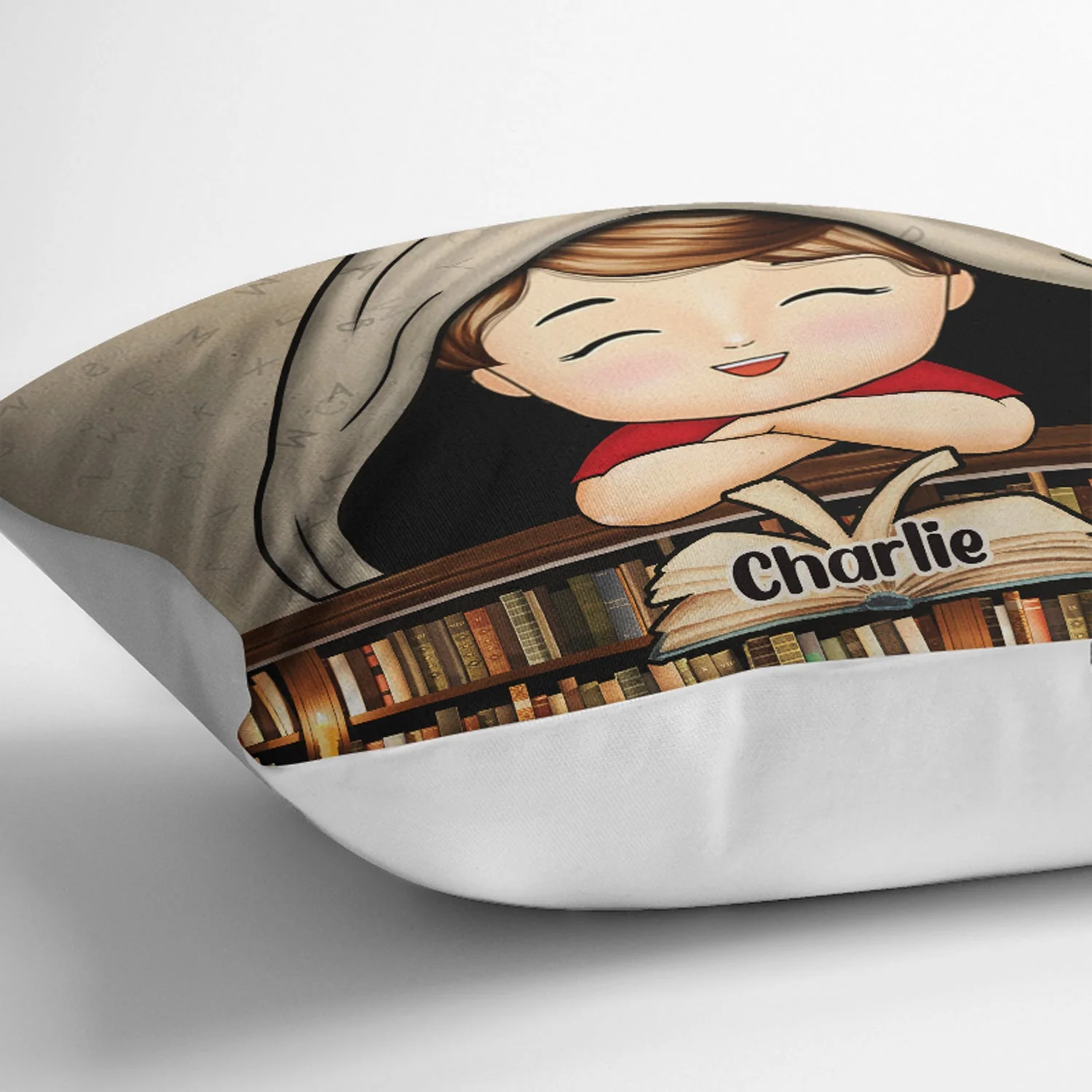 Reading Kid Just A Girl Boy Who Loves Books - Gift For Kid, Book Lovers - Personalized Pillow - Image 3