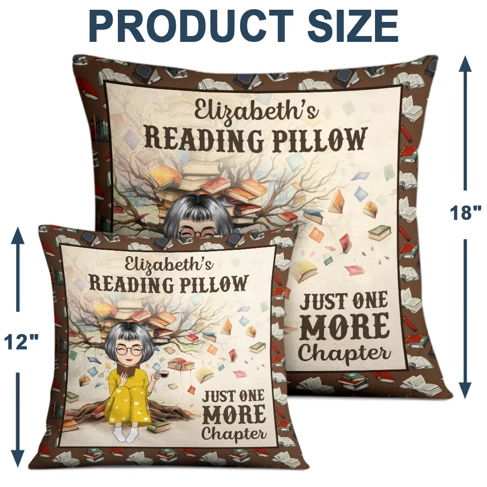 Reading Pillow Just One More Chapter - Personalized Pillow - Image 4