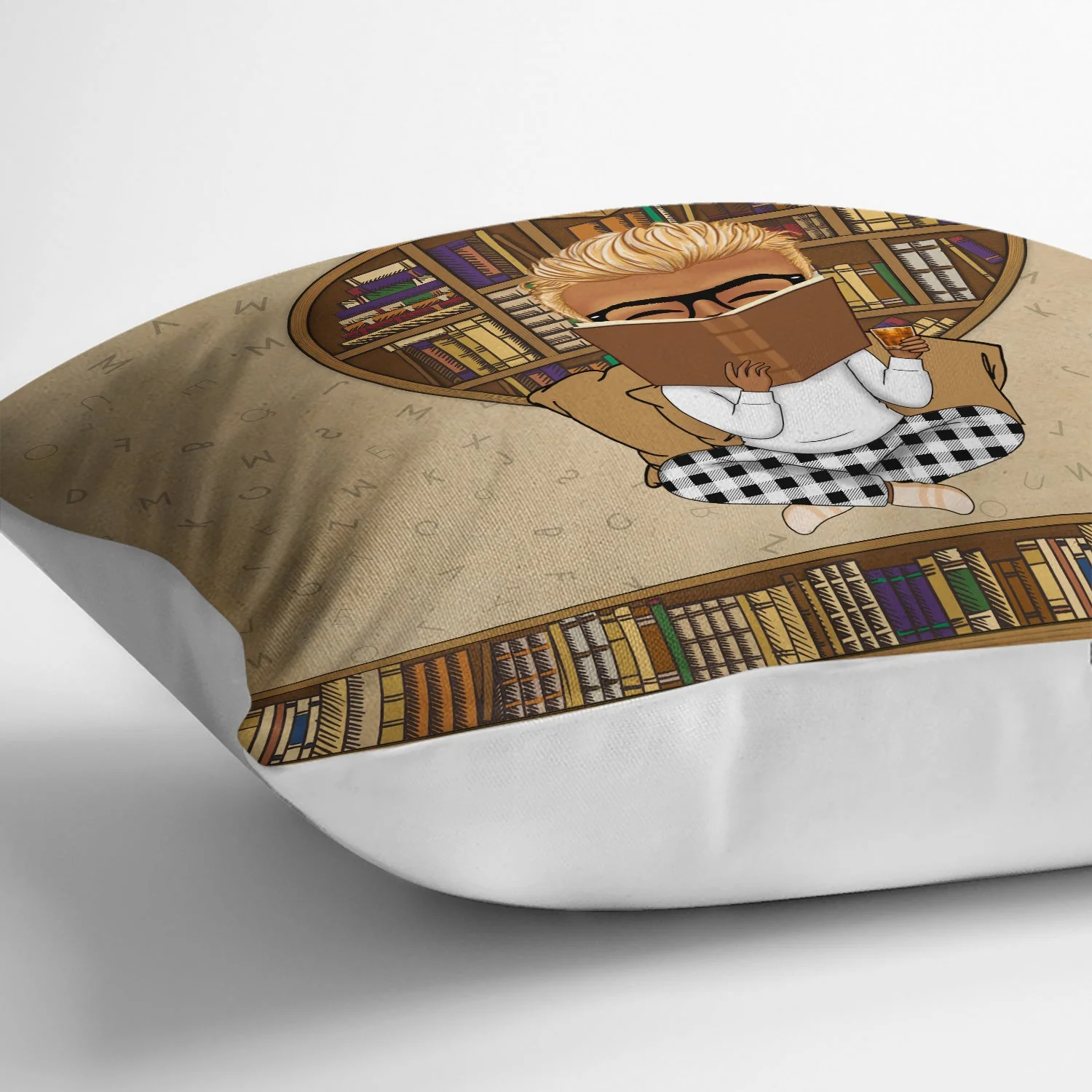 Reading Reserved For Me And My Book - Personalized Custom Pillow - Image 3