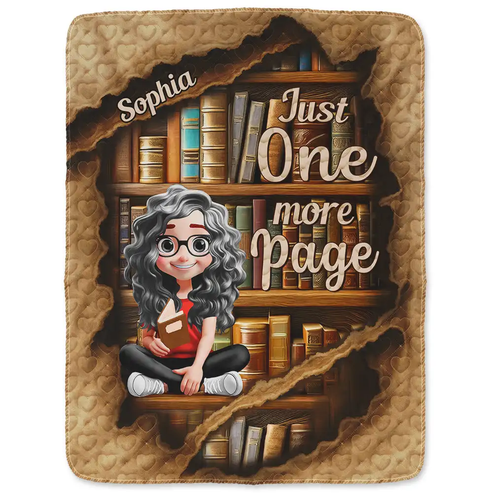 Reading Ripping Effect Girl This Is My Reading Blanket - Personalized Fleece Blanket, Sherpa Blanket - Image 3