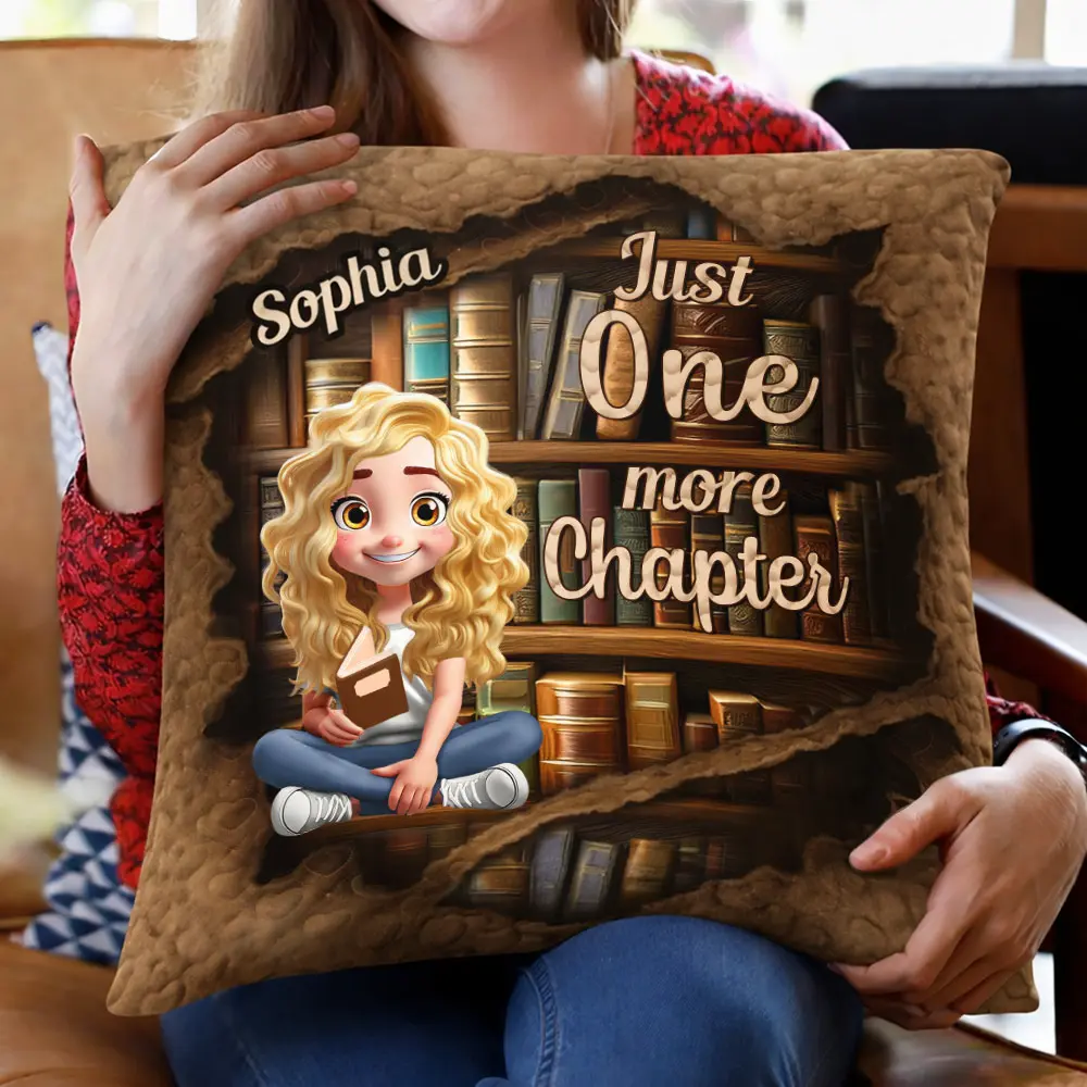 Reading Ripping Effect Girl This Is My Reading Pillow - Personalized Pillow - Image 2