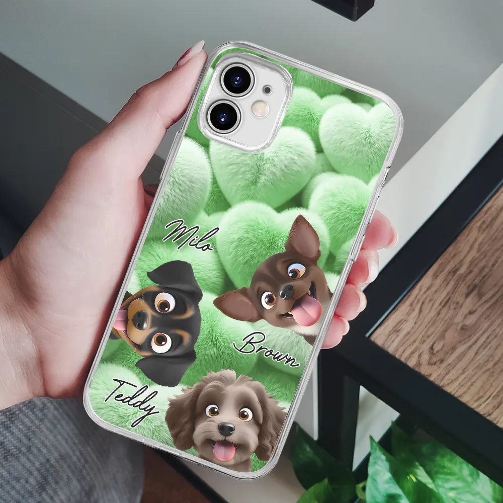 Realistic 3D Furry Effect Pet Mom Pet Dad - Personalized Clear Phone Case - Image 6