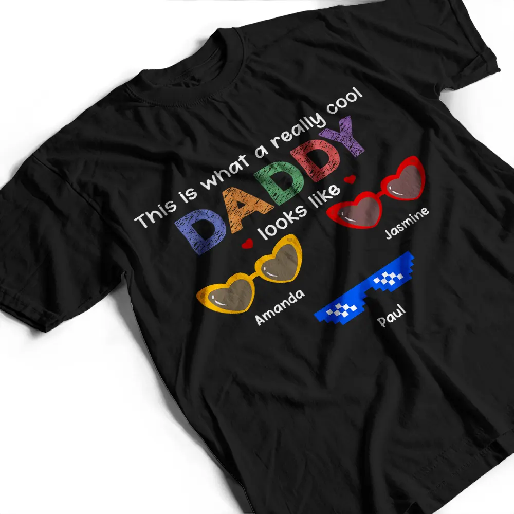 Really Cool Dad Looks Like - Personalized T Shirt - Image 3