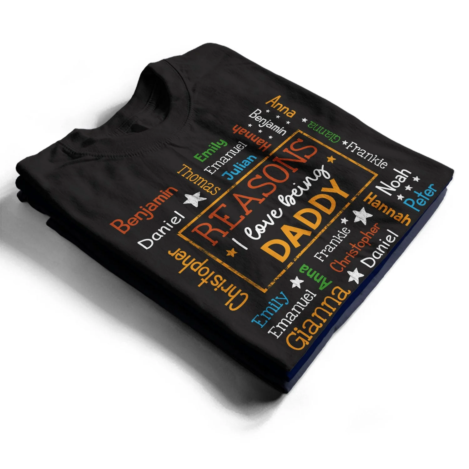 Reason I Love Being A Grandpa Dad - Gift For Grandfather, Father - Personalized T Shirt - Image 2