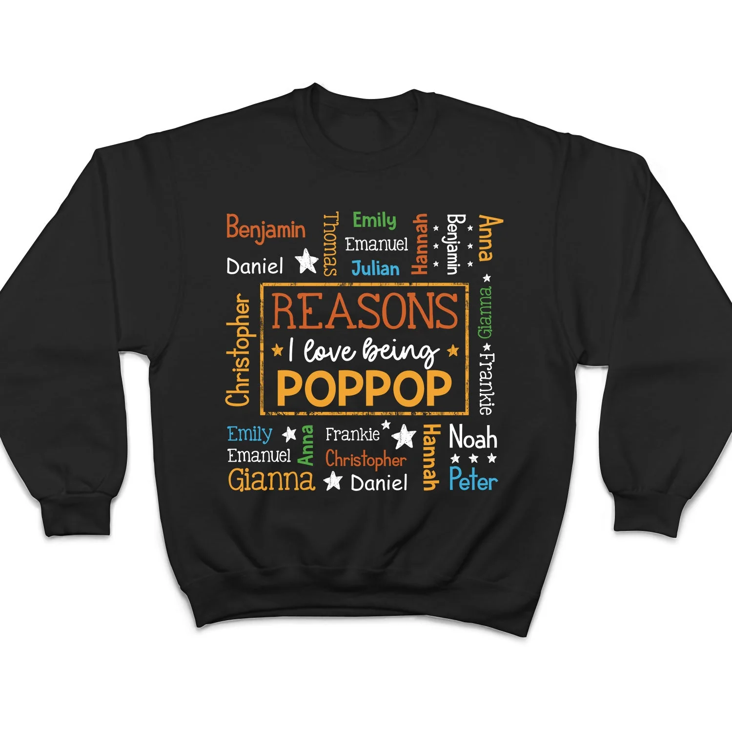 Reason I Love Being A Grandpa Dad - Gift For Grandfather, Father - Personalized T Shirt - Image 5