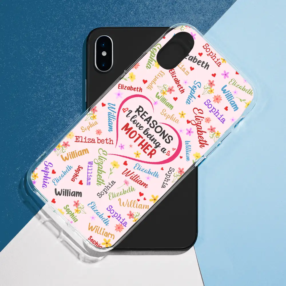 Reasons I Love Being A Grandma - Personalized Clear Phone Case - Image 5