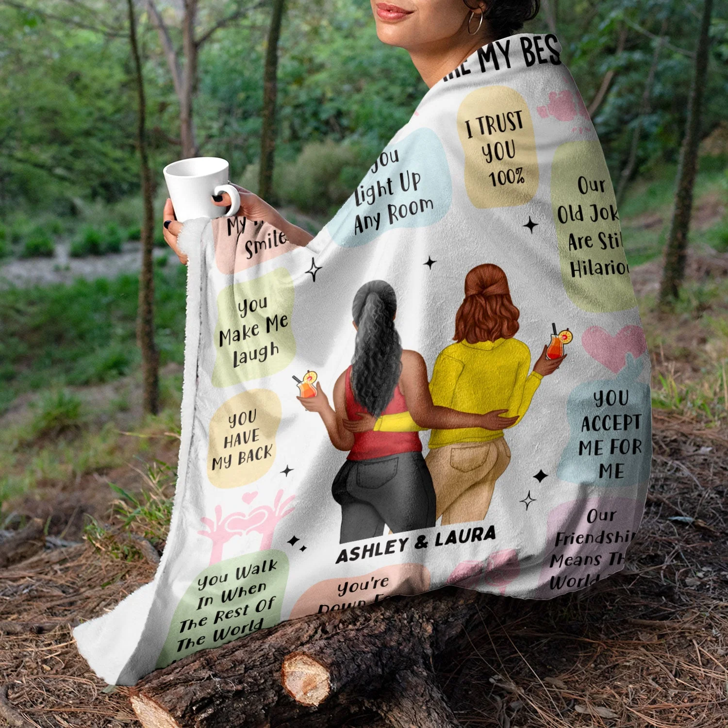 Reasons Why You Are My Bestie Version 2 - Holiday, Birthday, Loving Gift For Friends, Colleagues - Personalized Fleece Blanket - Image 5