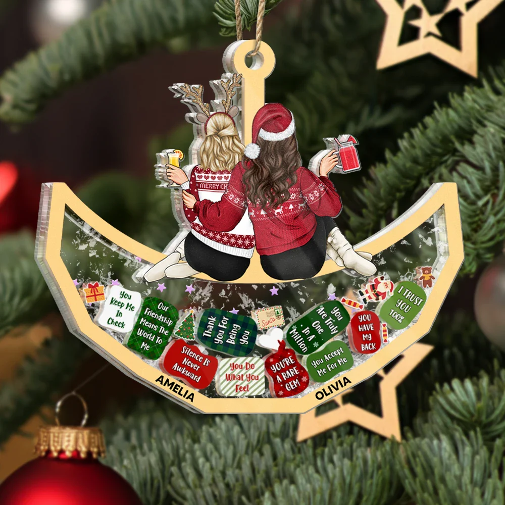 Reasons You Are My Besties - Personalized 3-Layered Acrylic Shaker Ornament - Image 4