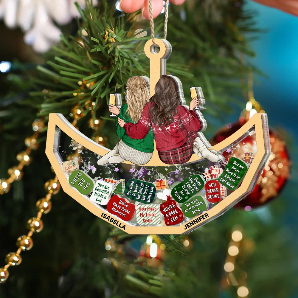 Reasons You Are My Besties - Personalized 3-Layered Acrylic Shaker Ornament - Image 6