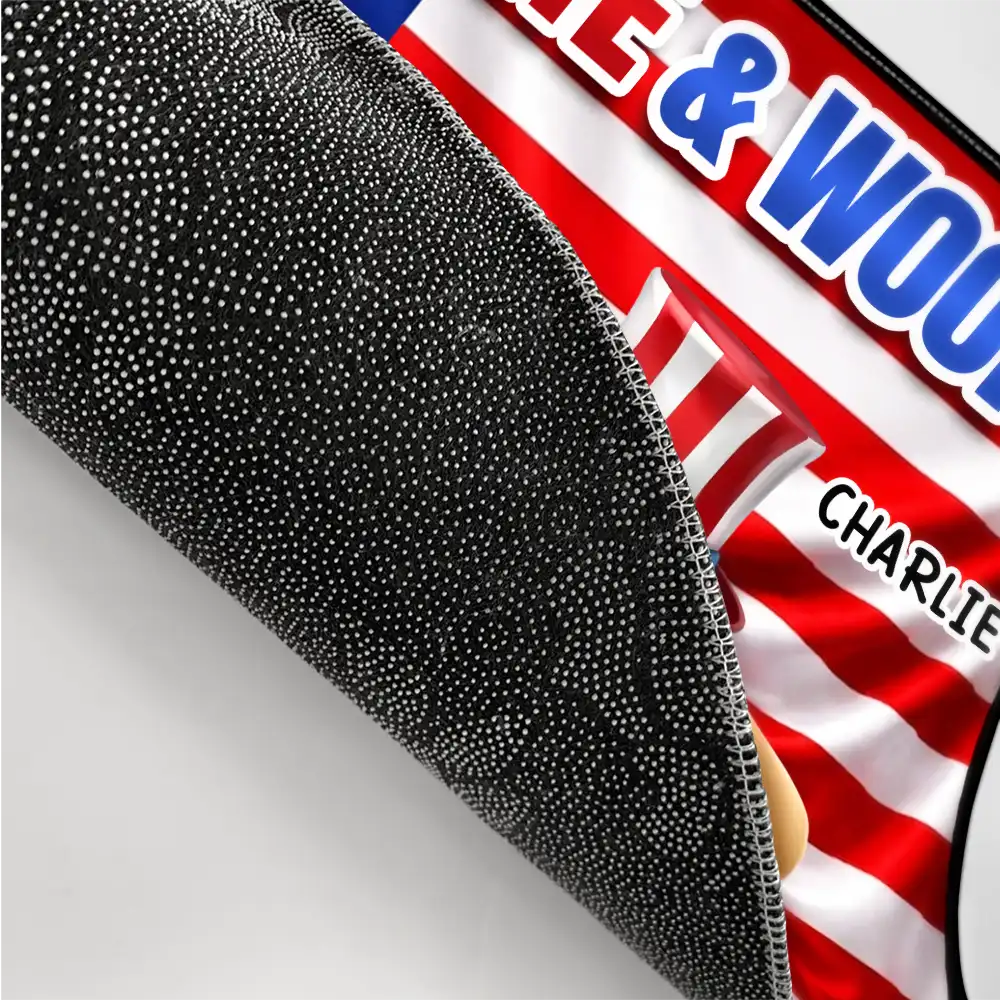 Red White Woof 250 Years Of Freedom - Personalized Doormat - Image 3