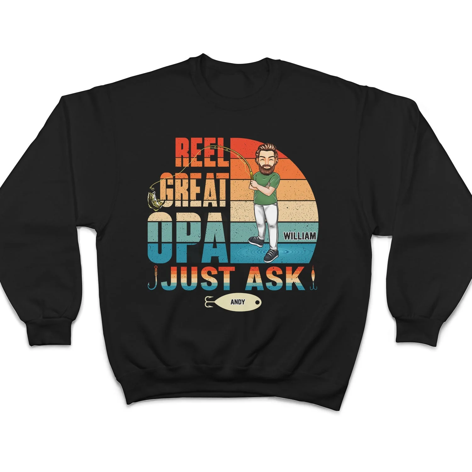 Reel Cool Dad Reel Great Dad - Birthday, Family Gift For Daddy, Father, Grandpa, Fishers, Fishing Lovers - Personalized Custom T Shirt - Image 5