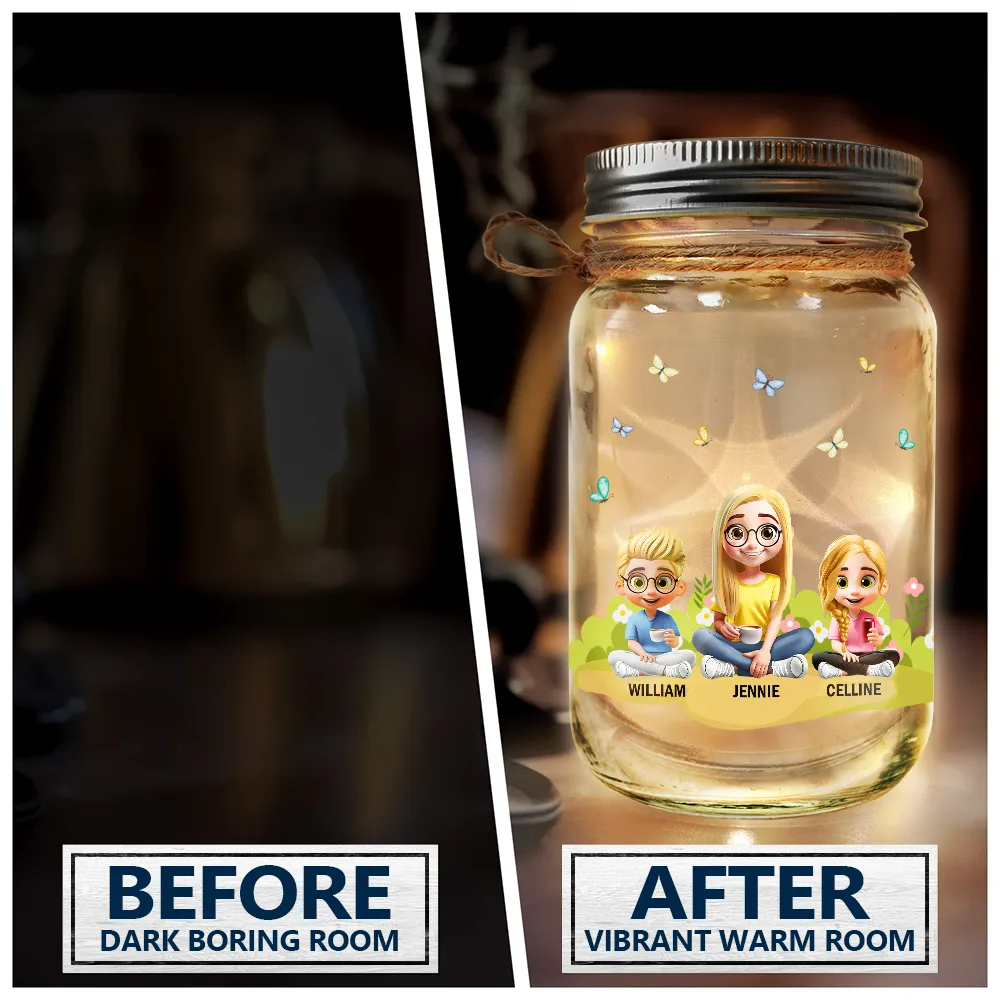 Remind How Much We Love You - Personalized Mason Jar Light - Image 4