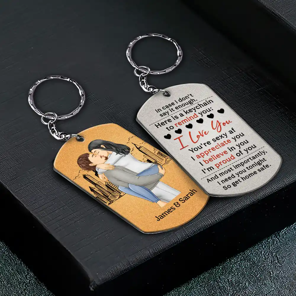 Remind You I Love You Couples - Personalized Aluminum Keychain - Image 2