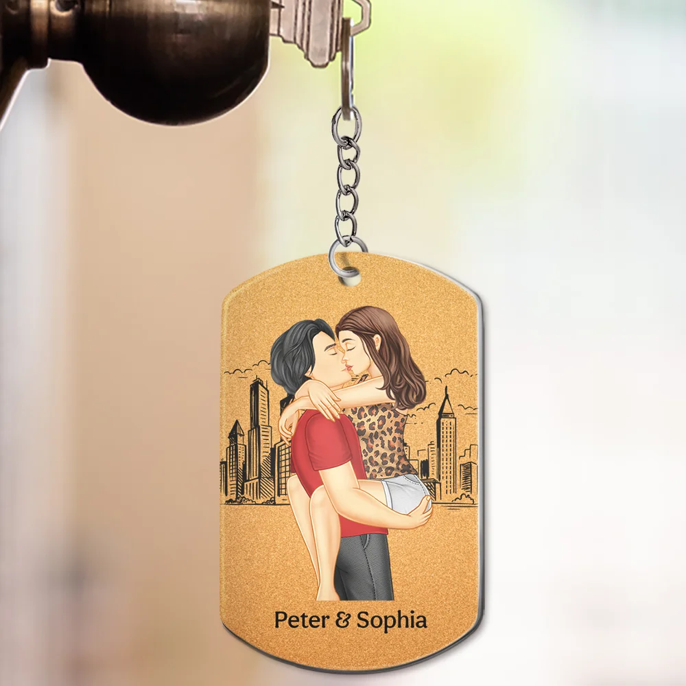 Remind You I Love You Couples - Personalized Aluminum Keychain - Image 3