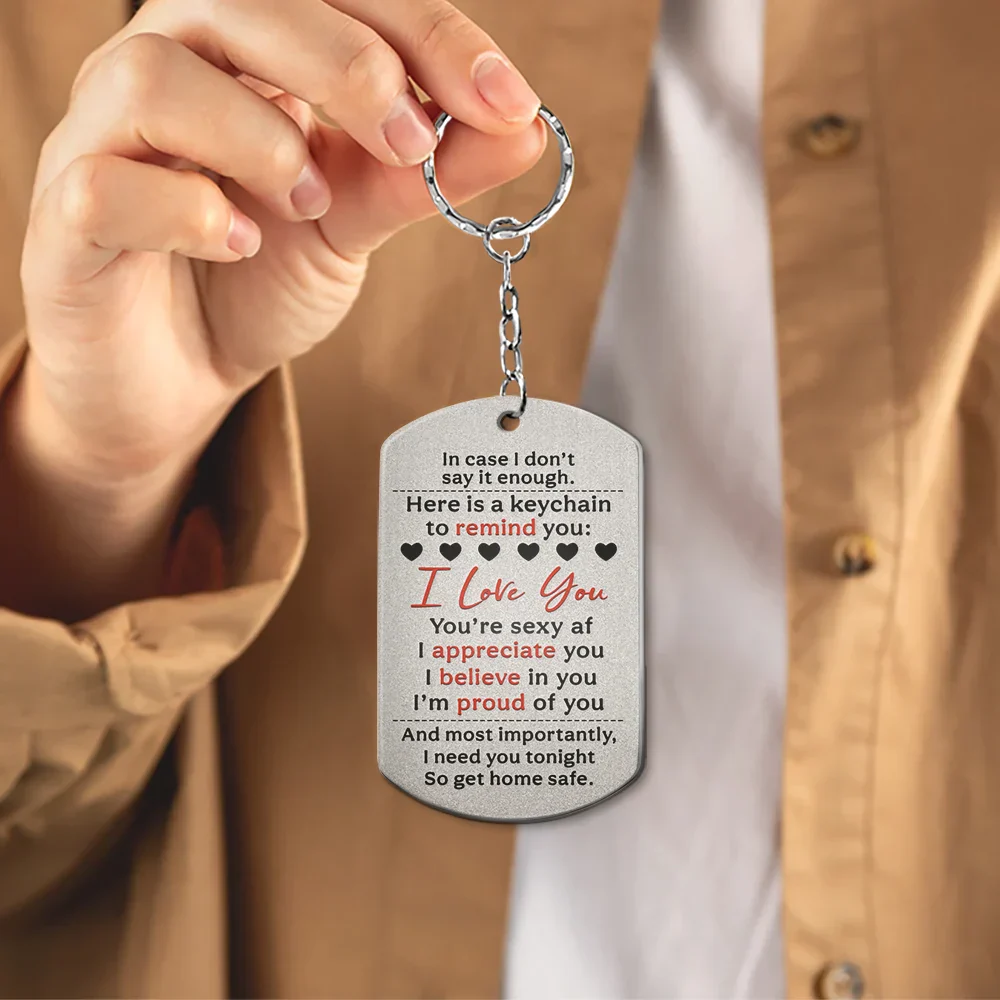 Remind You I Love You Couples - Personalized Aluminum Keychain - Image 4