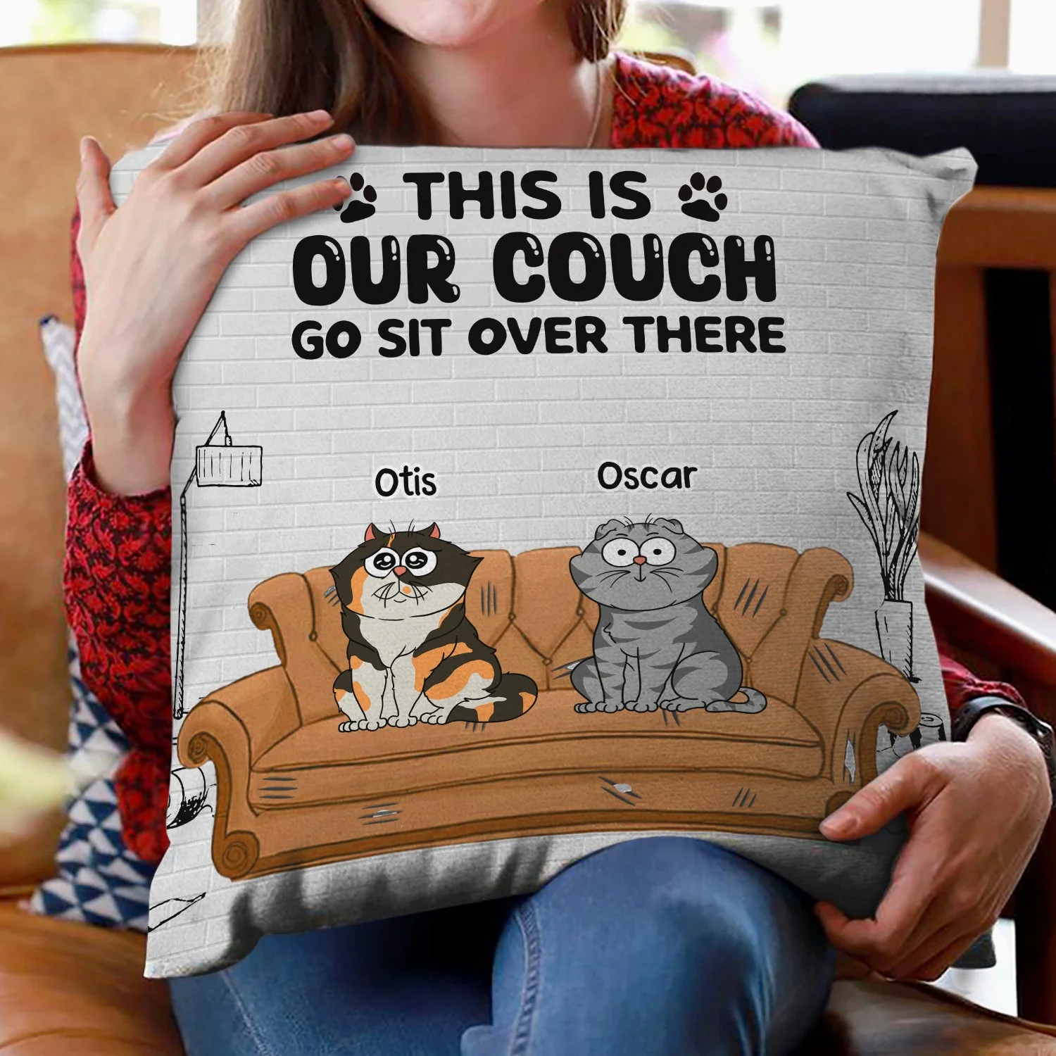 Reserved For The Cat - Gift For Cat Lovers - Personalized Pillow - Image 2