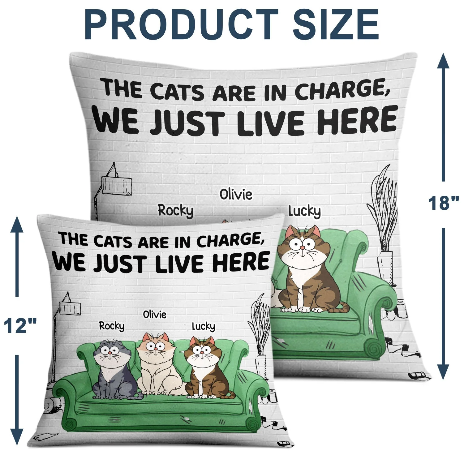 Reserved For The Cat - Gift For Cat Lovers - Personalized Pillow - Image 4