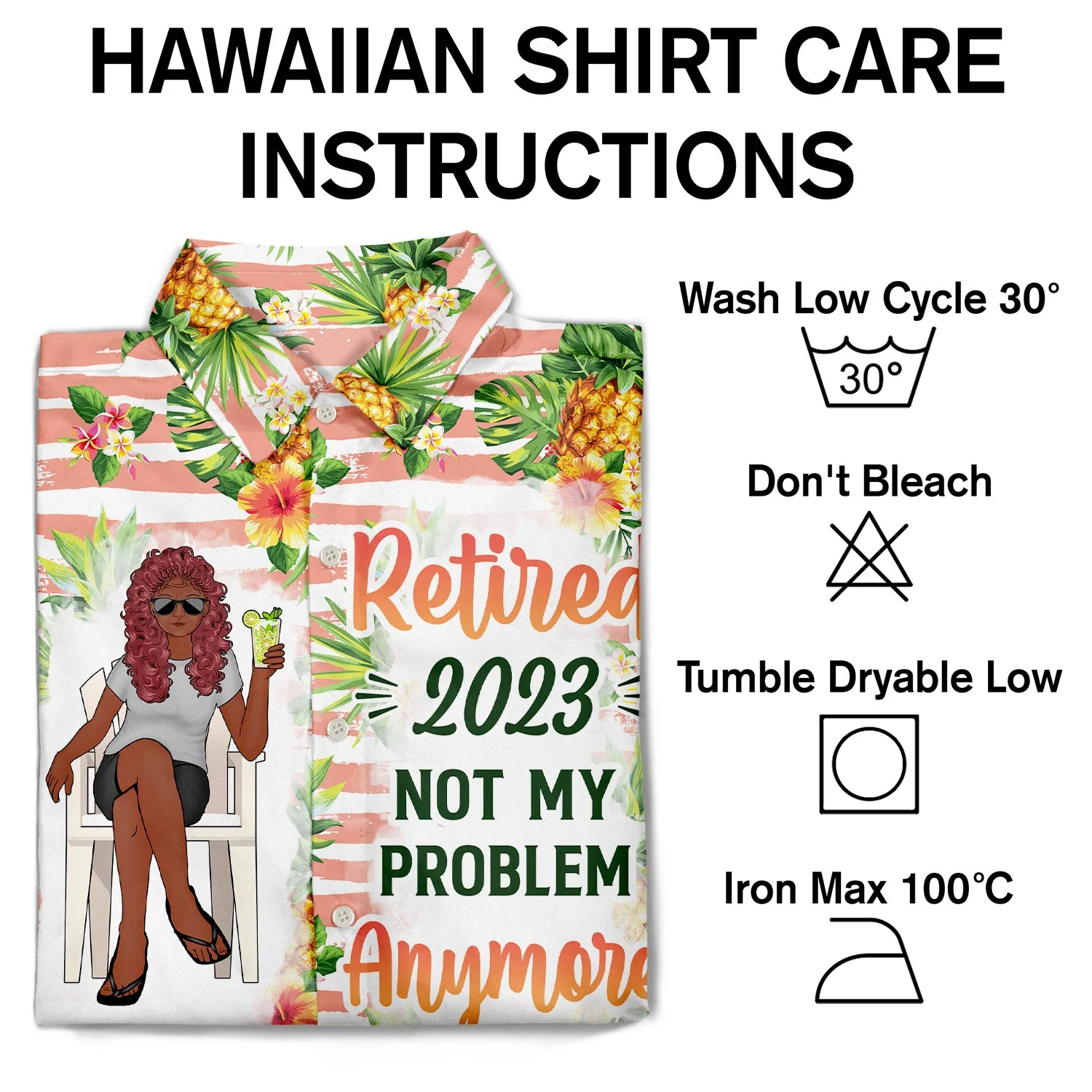 Retired Not My Problem Anymore - Gift For Parents, Grandparents, Retired, Retirement Gift - Personalized Custom Hawaiian Shirt - Image 5