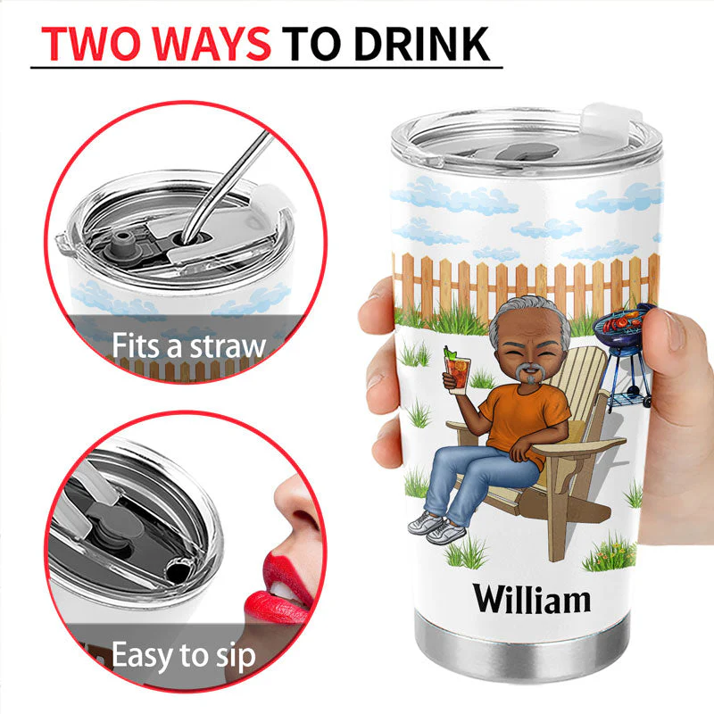 Retired Under New Management - Retirement Gift - Personalized Custom Tumbler - Image 4