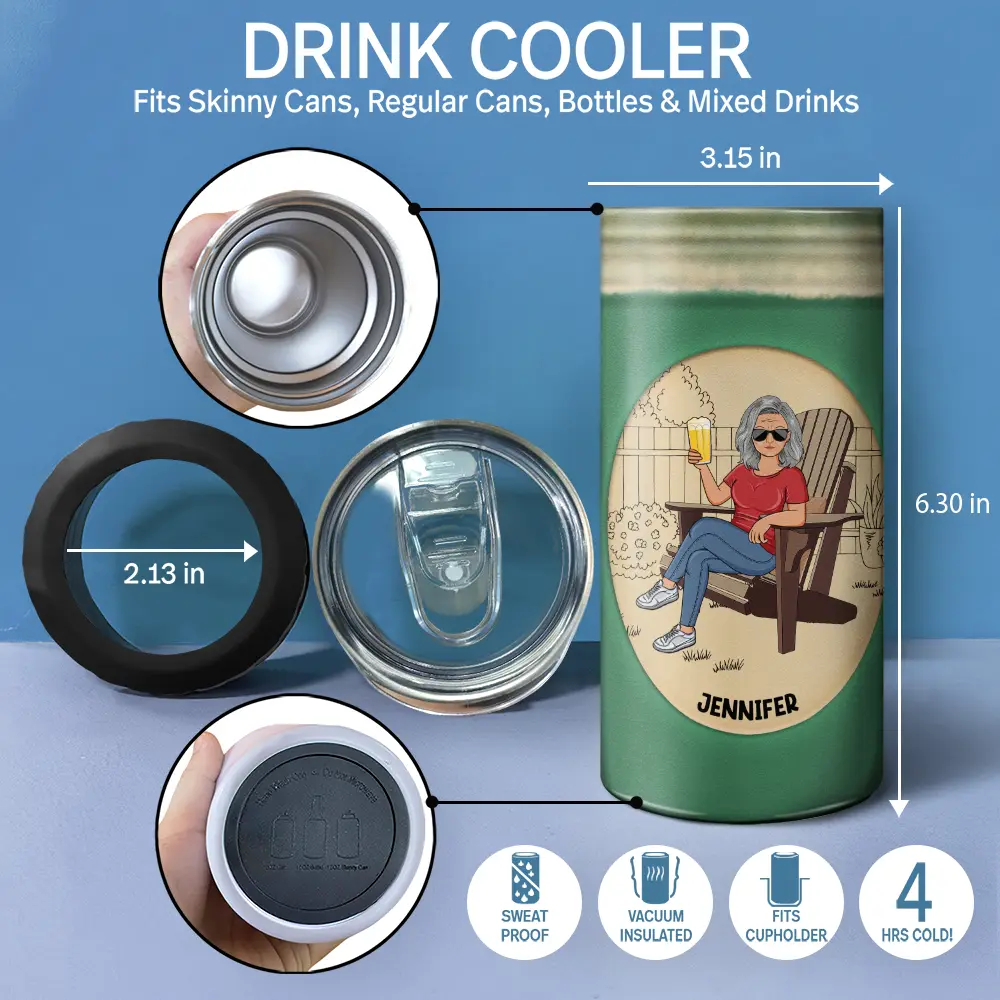Retired Work For My Grandkids - Personalized 4 In 1 Can Cooler Tumbler - Image 4